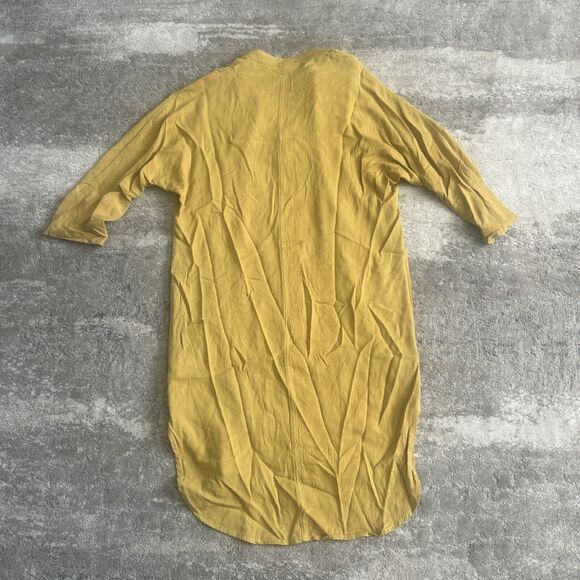 Anthropologie The Odells Dress Womens XS 3/4 Sleeve Mustard Yellow *Flaw* - Picture 7 of 7